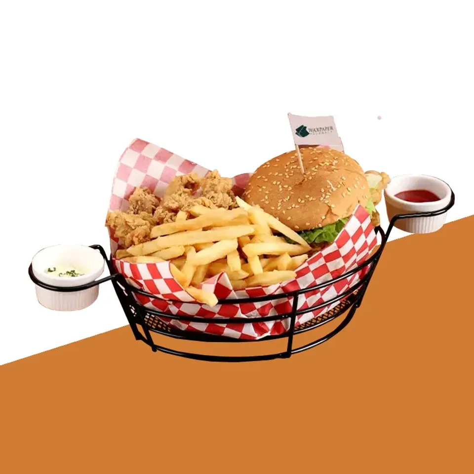 Red Checkered Basket Liners, photo 2